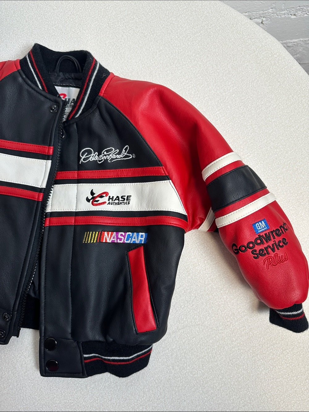Dale Earnhardt #3 Nascar Leather Jacket Chase Authentics Boys Size 24m Vintage - Picture 5 of 9